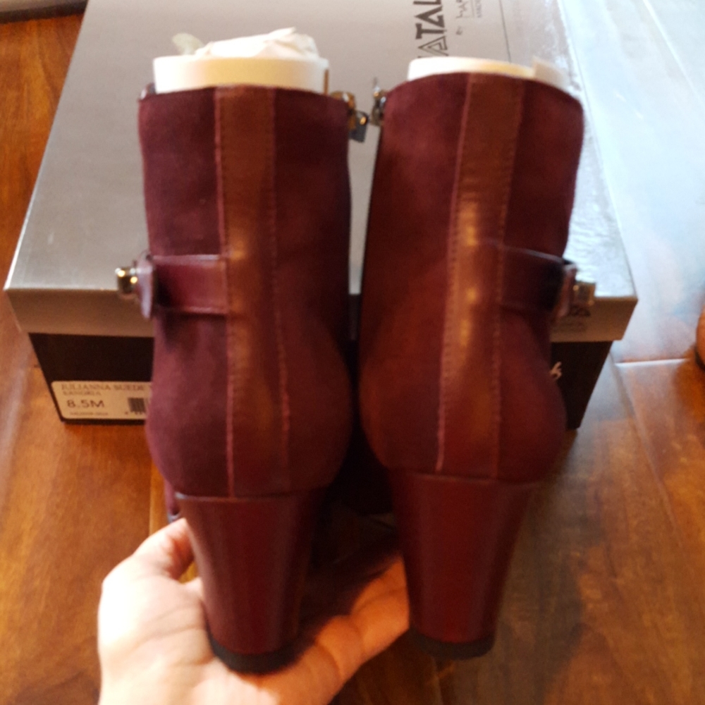 NEW Aquatalia Julianna Suede Wedge Booties - Picture 11 of 13